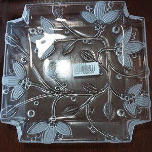 5th AVENUE Crystal Dessert Plates set of 4 New in Box